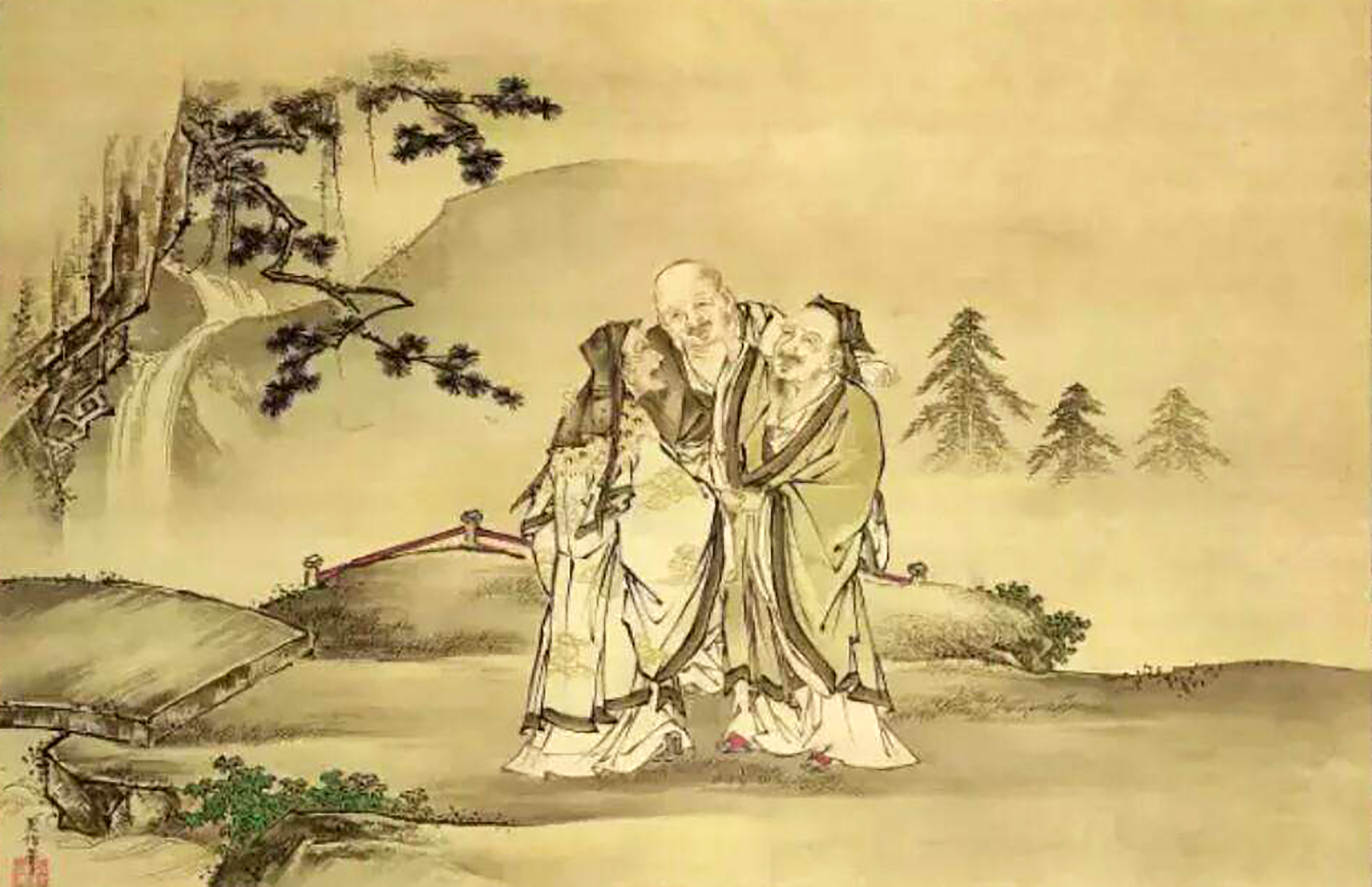 江西庐山最经典的传说三笑故事，它不是唐伯虎与美女秋香的三笑哦